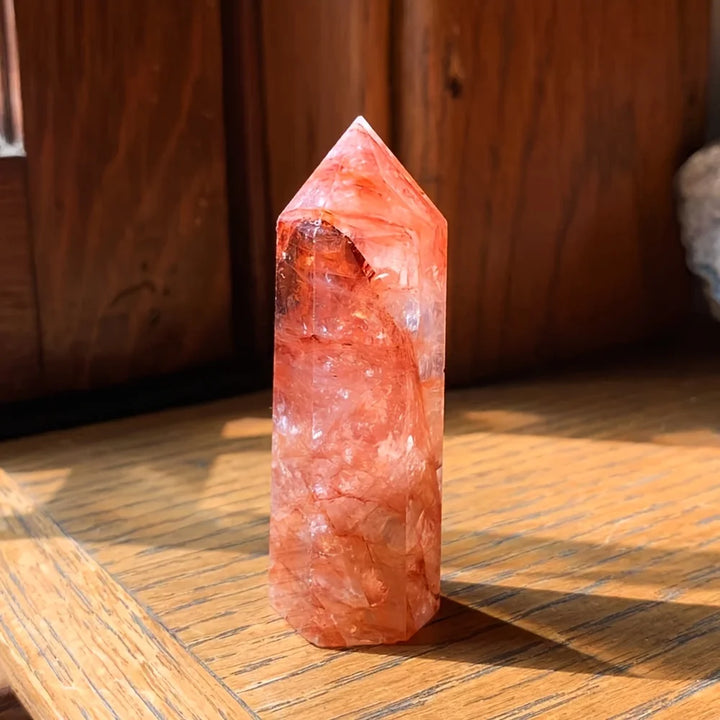 Hematoid Quartz Crystal Tower