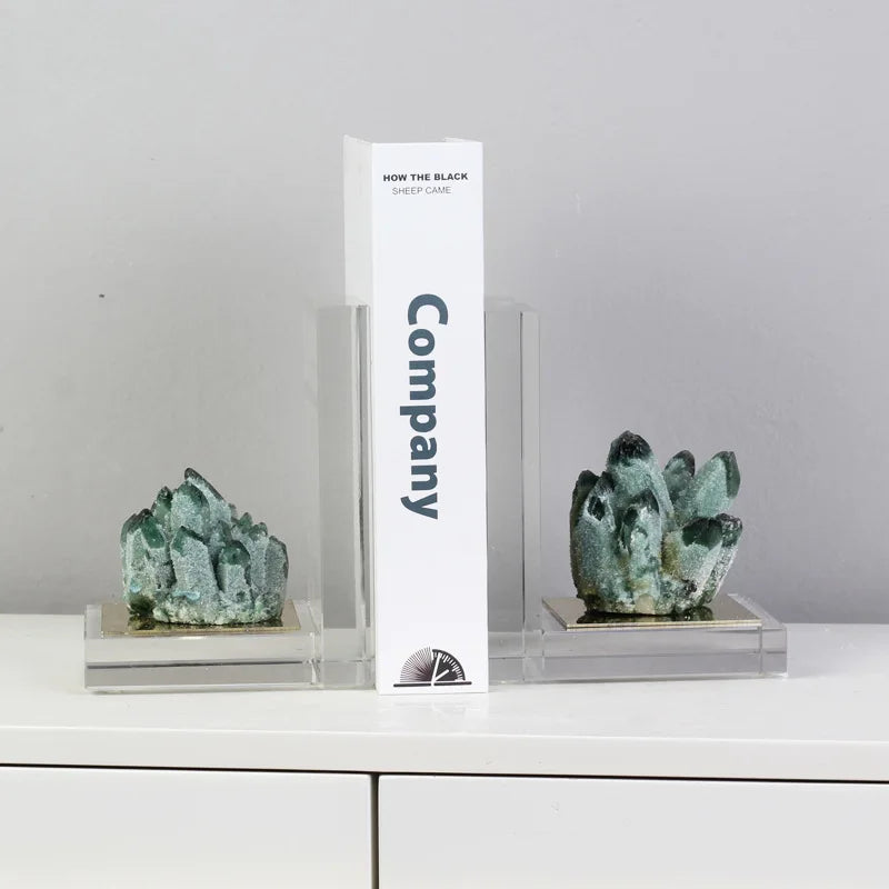 Agate Crystal Polished Abstract Natural Stone Bookends