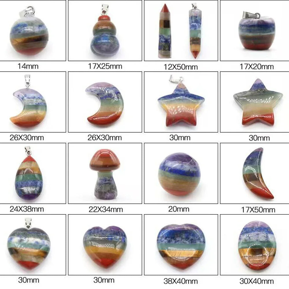 Seven Chakra Crystal Fused Polished Stone Collection