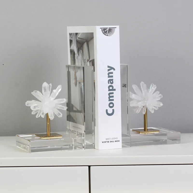 Agate Crystal Polished Abstract Natural Stone Bookends