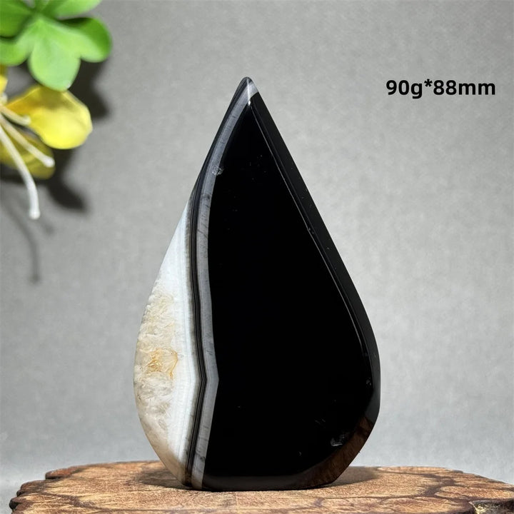 Black Agate Freeform Flame