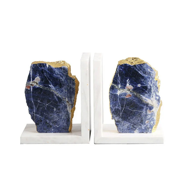 Agate Crystal Polished Abstract Natural Stone Bookends