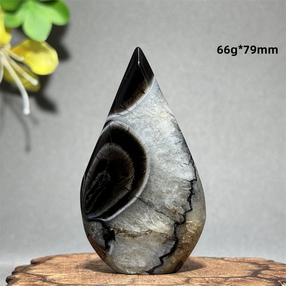 Black Agate Freeform Flame