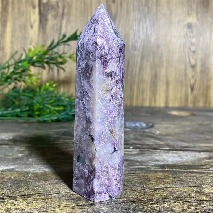 Charoite Crystal Tower Natural Stone Wand Specimen
