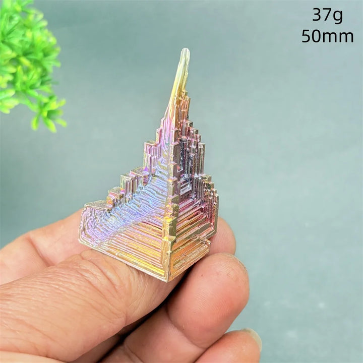 Rainbow Bismuth Crystal Pyramid Collector Specimen