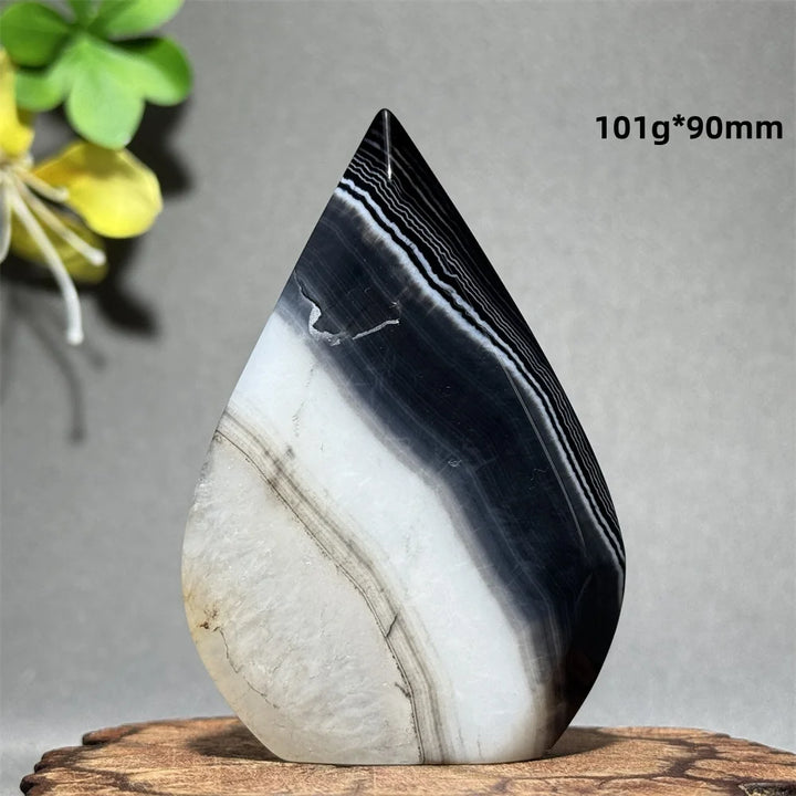 Black Agate Freeform Flame