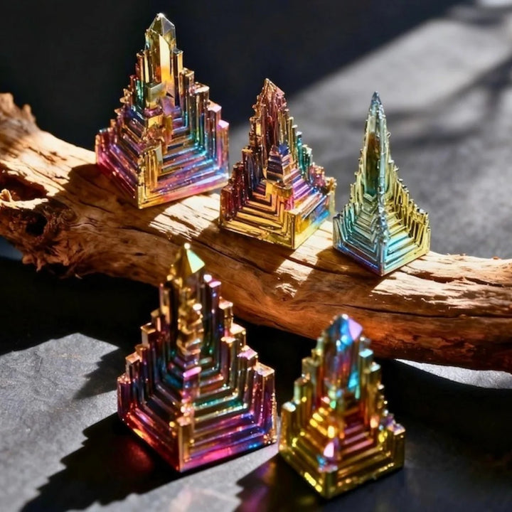 Bismuth Crystal Pyramid for Manifestation and Creativity
