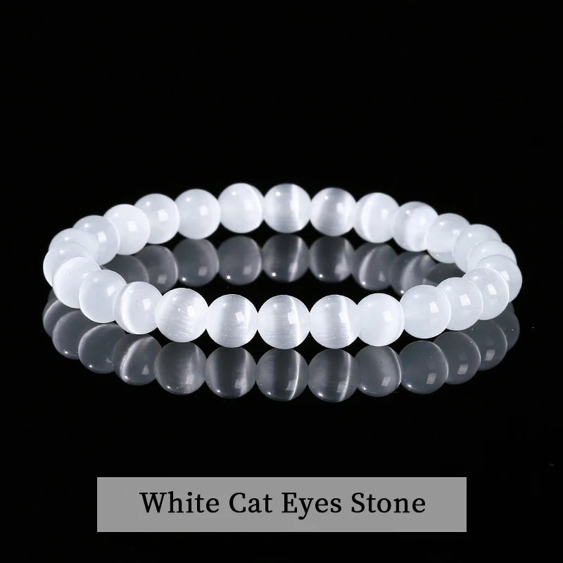 Natural Stone Beaded Bracelet in 30+ Crystal Varieties