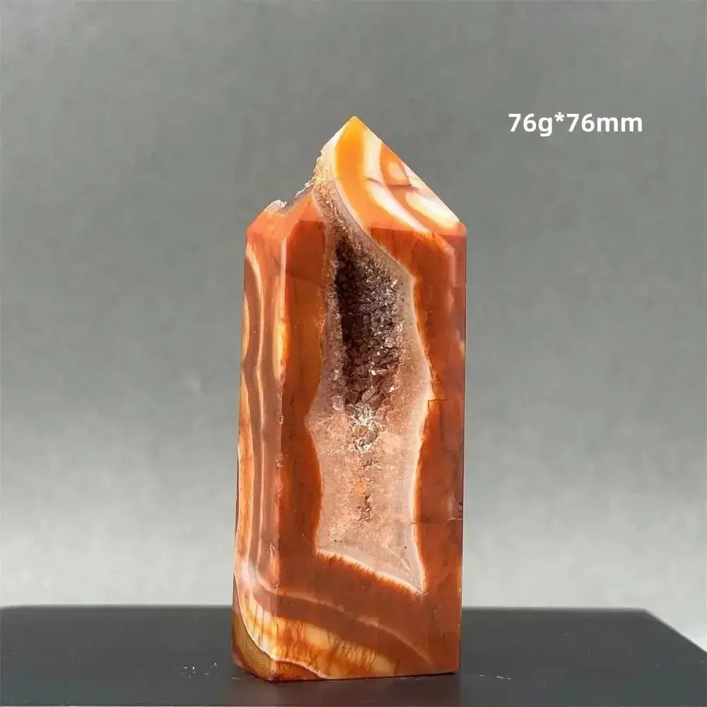 Sardonyx Agate Towers-Towers-Ali-23 76g 76mm-Sardonyx Agate-Crystal Destiny