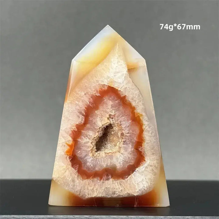 Sardonyx Agate Towers-Towers-Ali-34 74g 67mm-Sardonyx Agate-Crystal Destiny