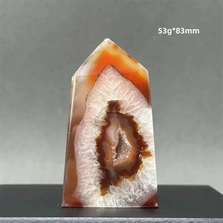 Sardonyx Agate Towers-Towers-Ali-36 74g 64mm-Sardonyx Agate-Crystal Destiny