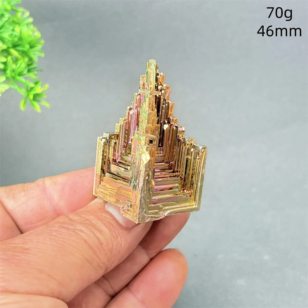 Rainbow Bismuth Crystal Pyramid Collector Specimen