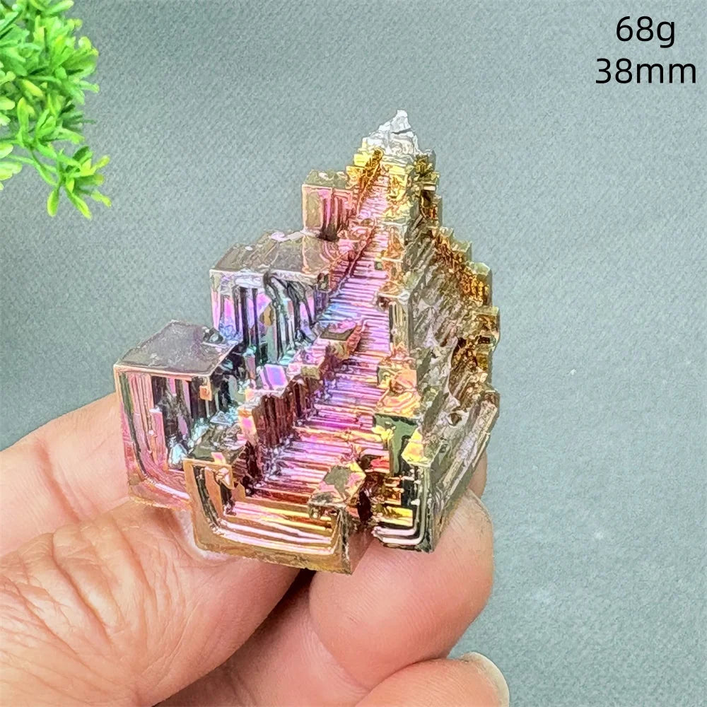 Rainbow Bismuth Crystal Pyramid Collector Specimen