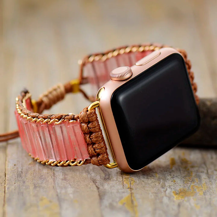 Quartz Crystal Apple iWatch Band 38-49mm Beaded