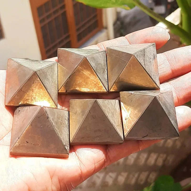 Pyrite Crystal Pyramid for Manifestation and Abundance