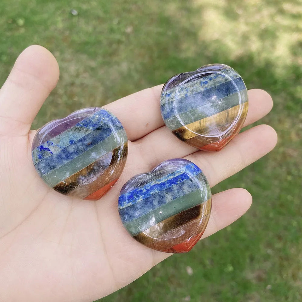 Seven Chakra Crystal Fused Polished Stone Collection