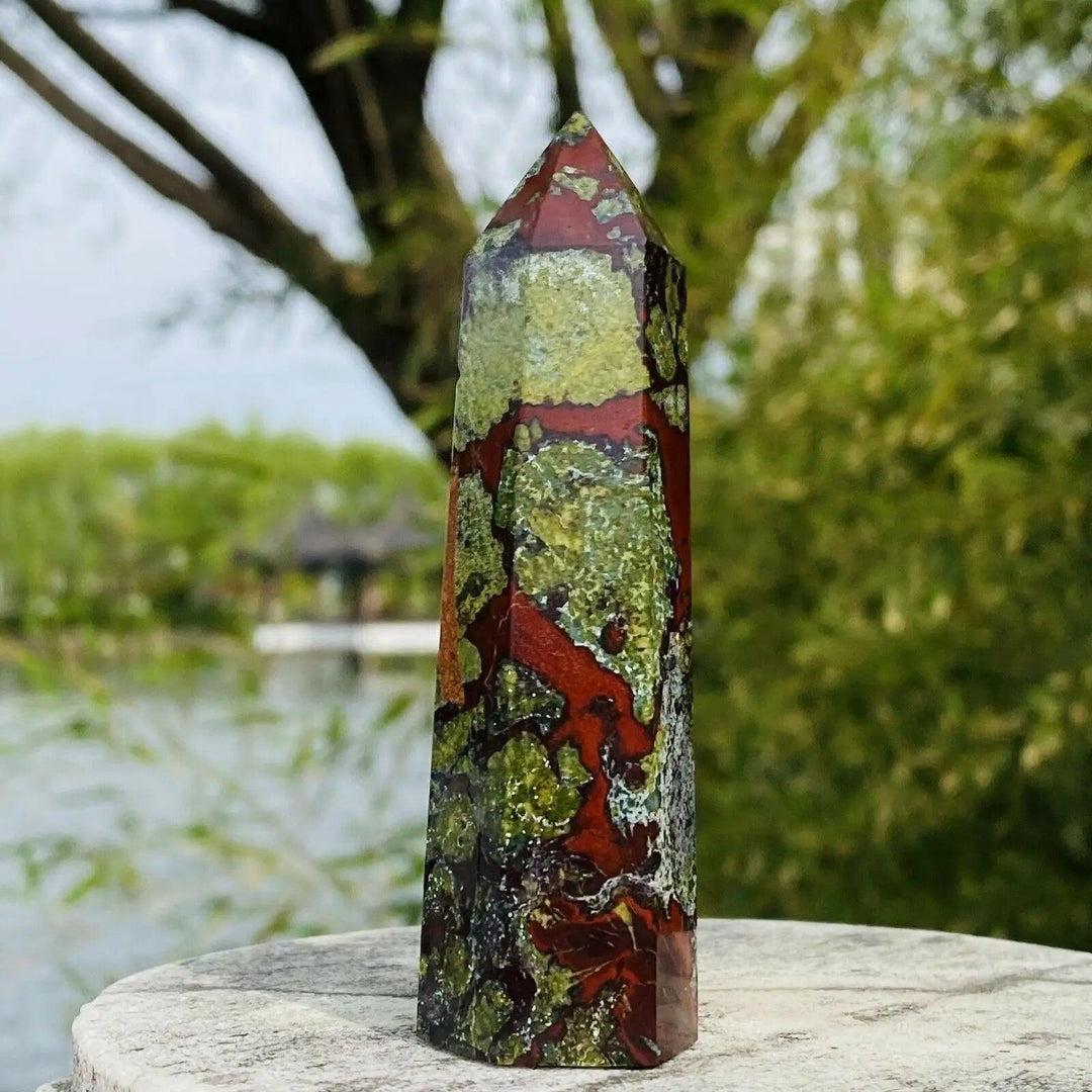 Dragon Blood Stone Crystal Tower Healing Obelisk Point