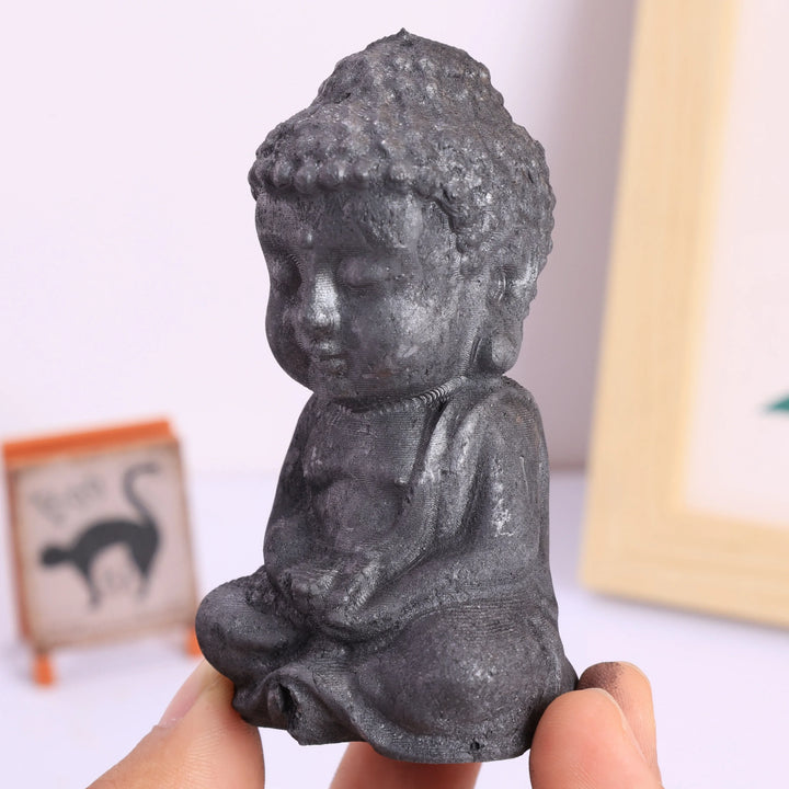 Shungite Crystal Carved Buddha Statue