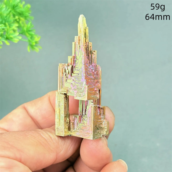 Rainbow Bismuth Crystal Pyramid Collector Specimen