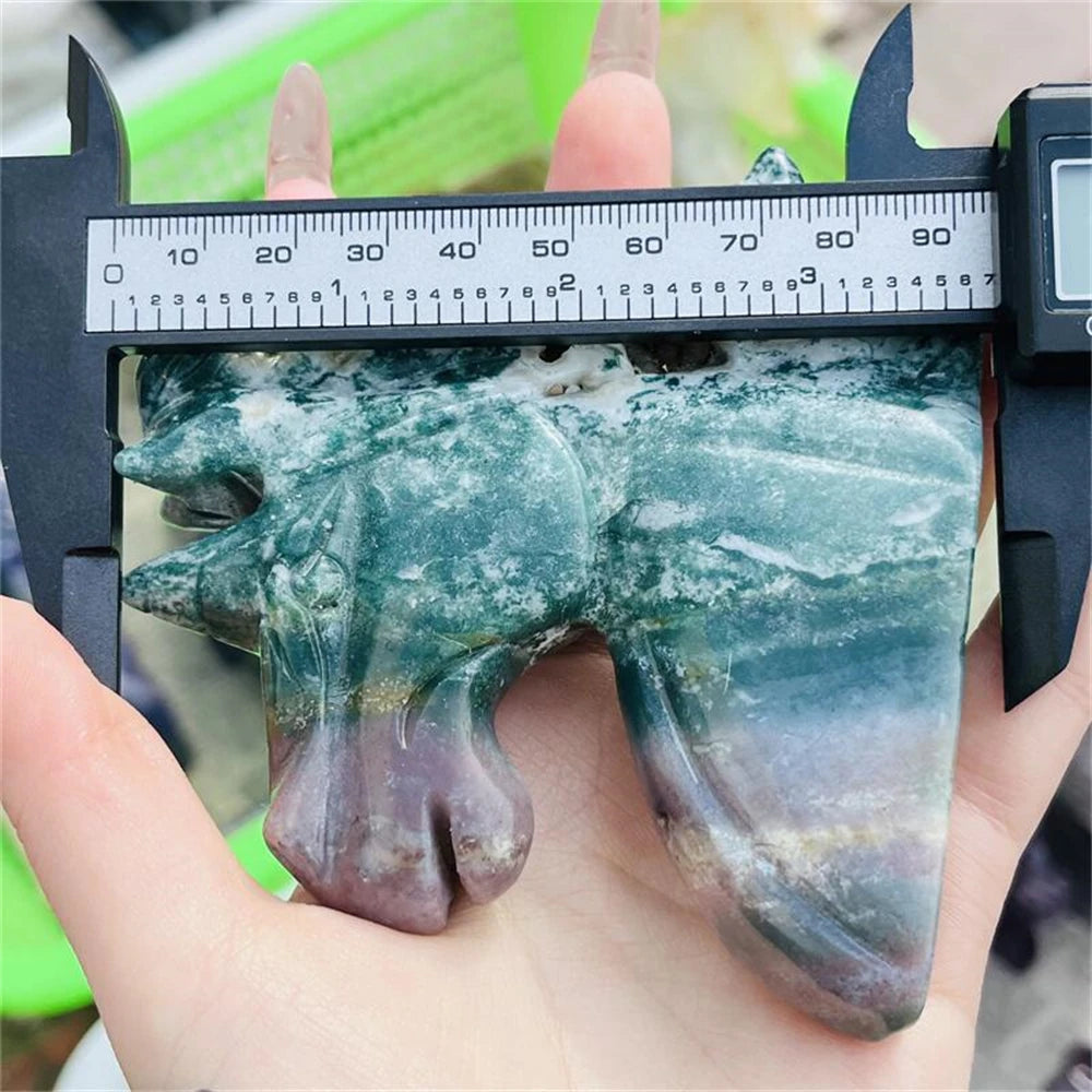 Ocean Jasper Crystal Carved Unicorn Figurine
