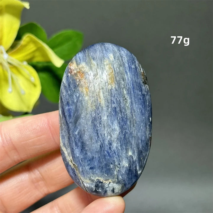 Blue Kyanite Crystal Palm Stone Natural Polished Piece