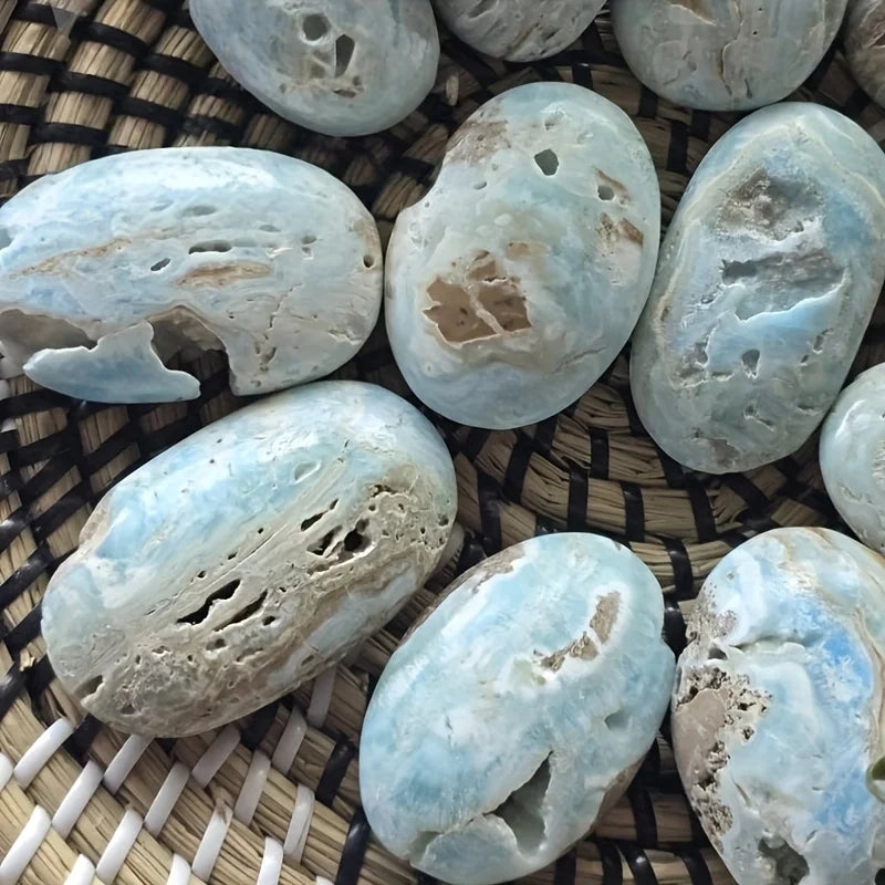 Hemimorphite Crystal Palm Stone