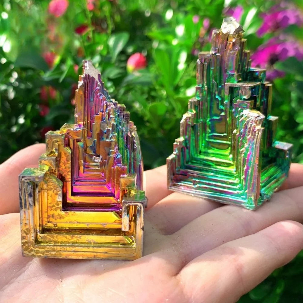 Bismuth Crystal Pyramid for Manifestation and Creativity