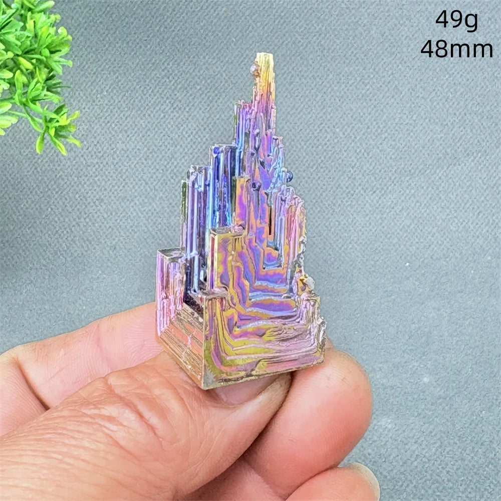 Rainbow Bismuth Crystal Pyramid Collector Specimen