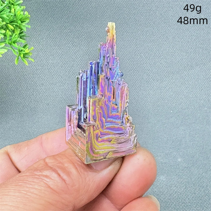 Rainbow Bismuth Crystal Pyramid Collector Specimen