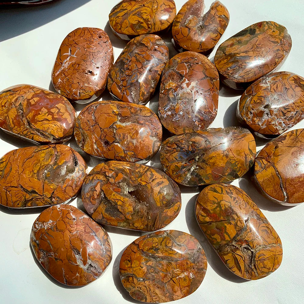 Natural Maligano Jasper Crystal Polished Palm Stone