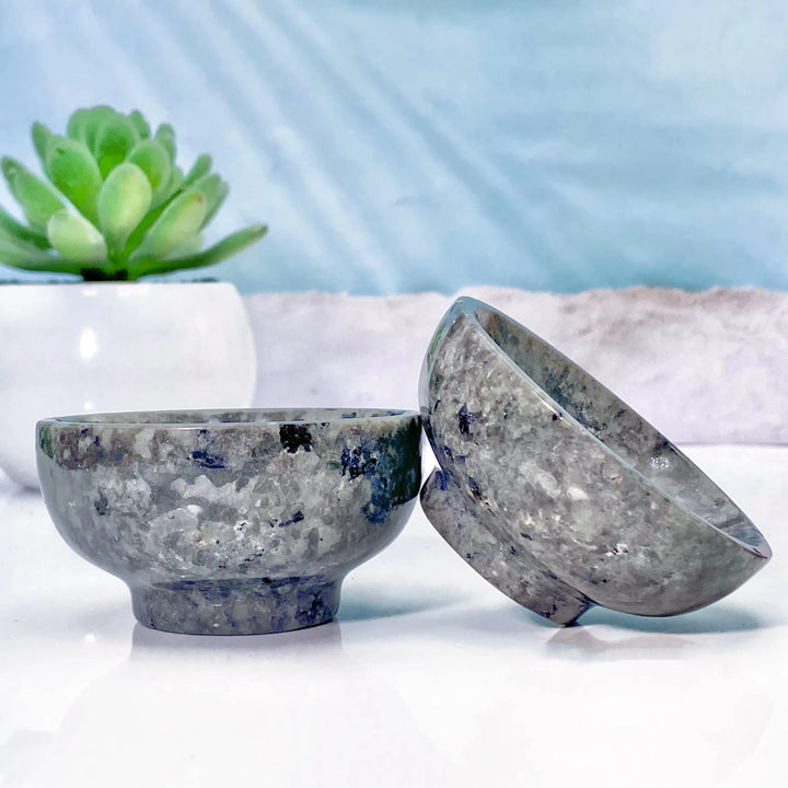 Yooperlite Crystal Bowl UV Reactive Glowing Stone Dish