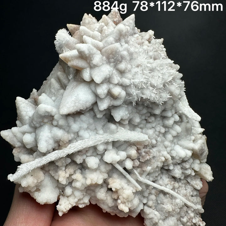 Scolecite Cluster with Calcite