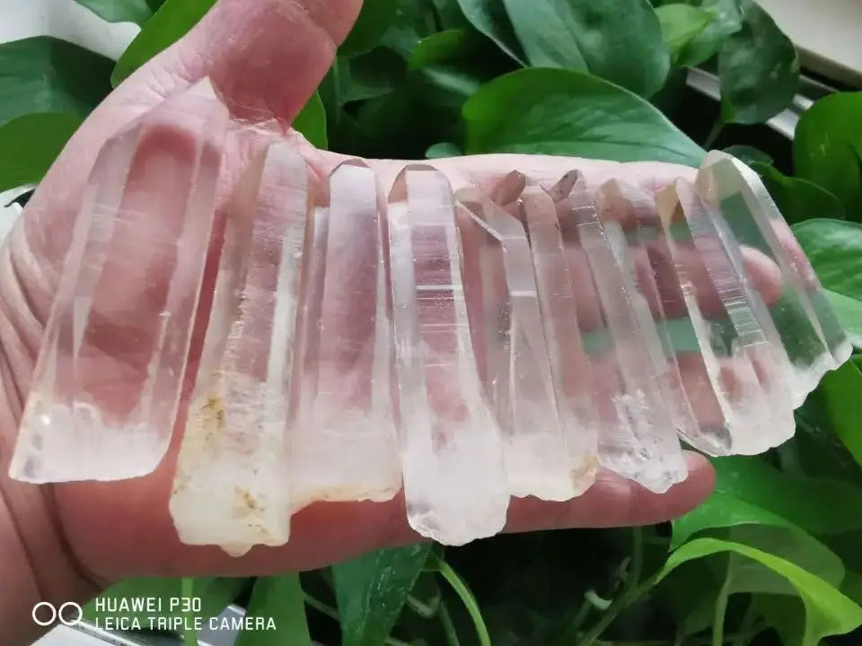 Clear Quartz Lemurian Seed Crystal Natural Wand Points