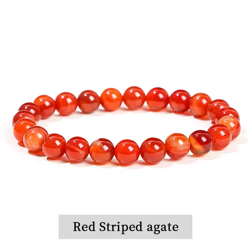 Natural Stone Beaded Bracelet in 30+ Crystal Varieties