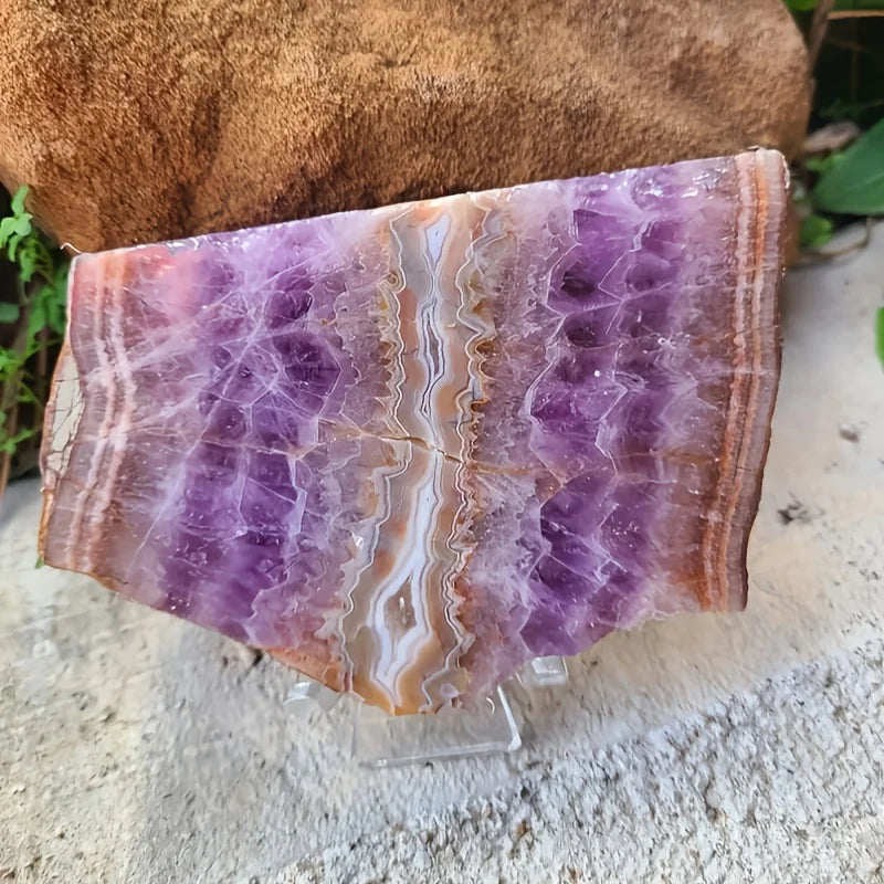 Amethyst Crystal Lace Slice Natural Irregular Specimen