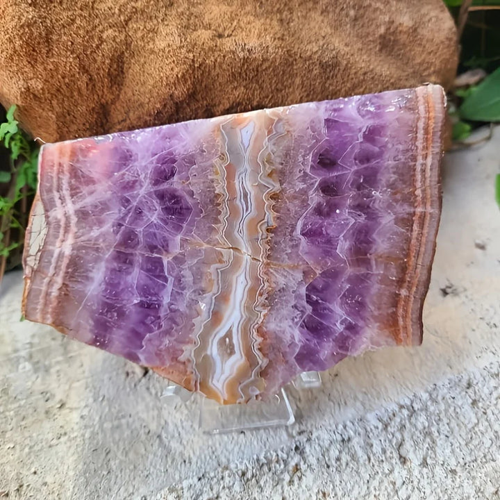 Amethyst Crystal Lace Slice Natural Irregular Specimen