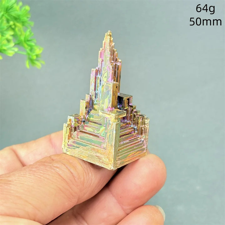 Rainbow Bismuth Crystal Pyramid Collector Specimen