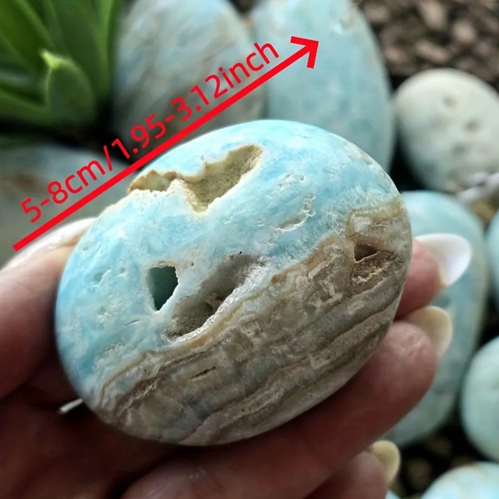 Hemimorphite Crystal Palm Stone