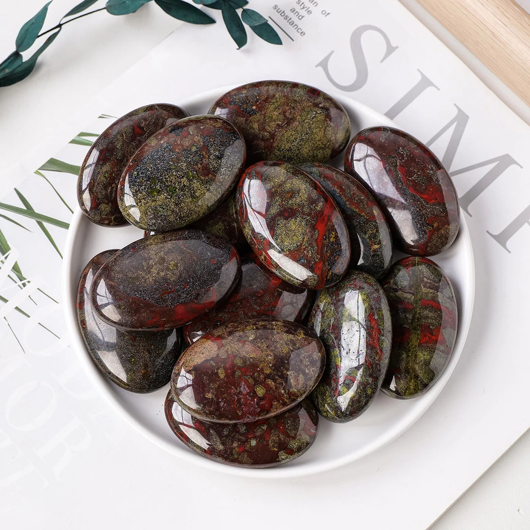 Dragon Blood Jasper Palm Stone