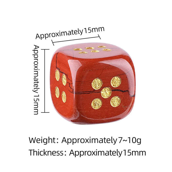 Crystal Carved Dice Rounded Corners Multi-Stone