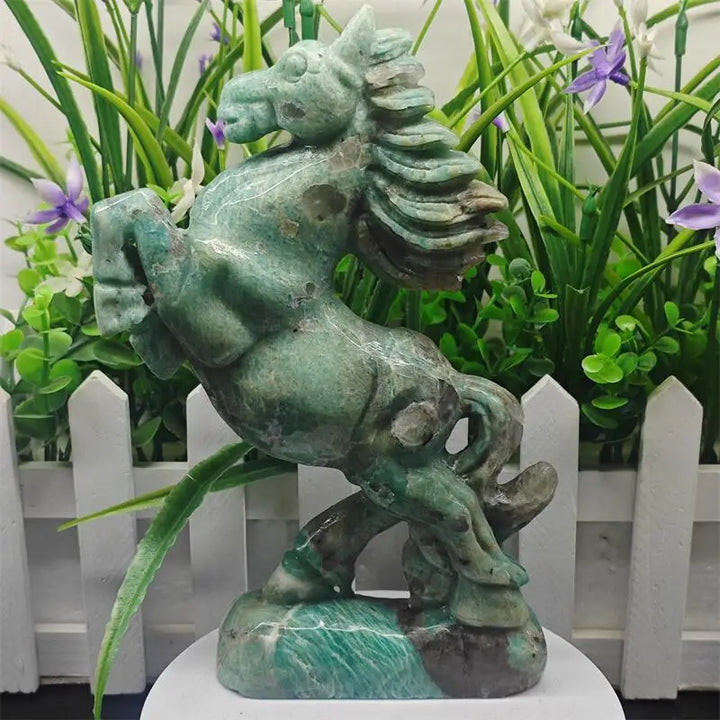 Amazonite Crystal Carved Horse