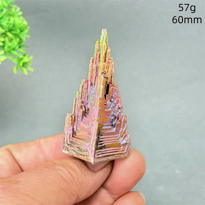 Rainbow Bismuth Crystal Pyramid Collector Specimen