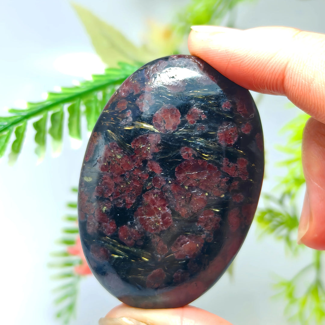 Firework Garnet Crystal Palm Stone (Rare)