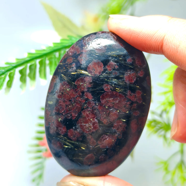 Firework Garnet Crystal Palm Stone (Rare)