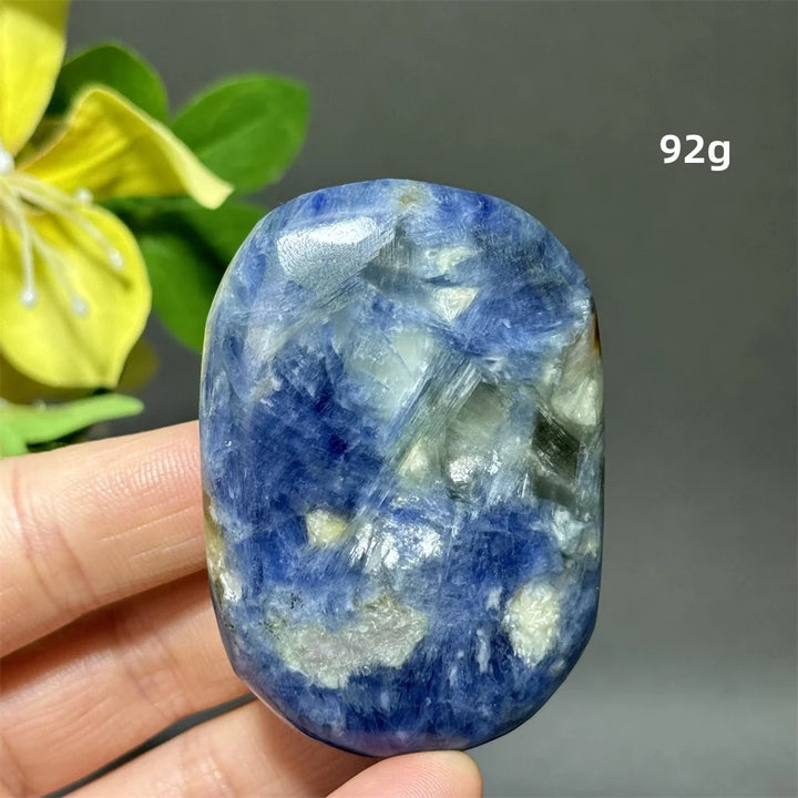 Blue Kyanite Crystal Palm Stone Natural Polished Piece