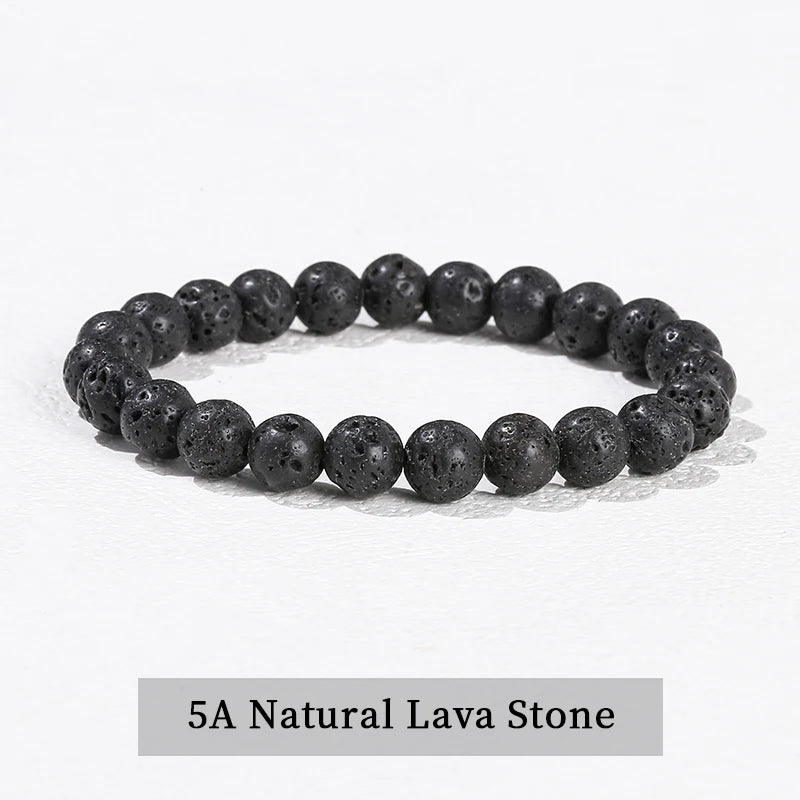 Natural Stone Beaded Bracelet in 30+ Crystal Varieties