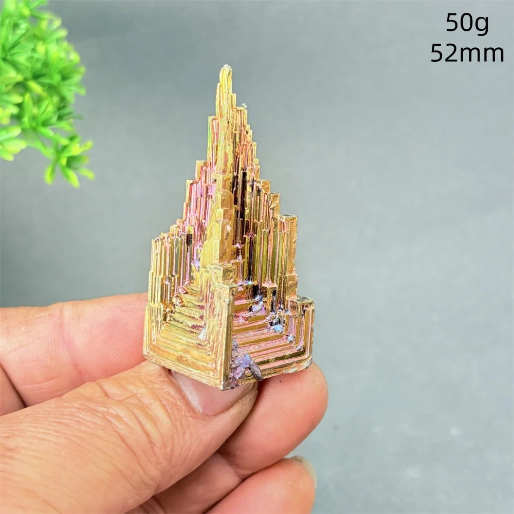Rainbow Bismuth Crystal Pyramid Collector Specimen