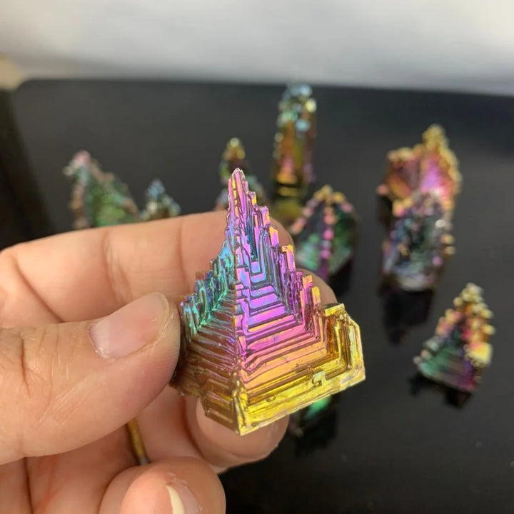 Bismuth Crystal Pyramid for Manifestation and Creativity