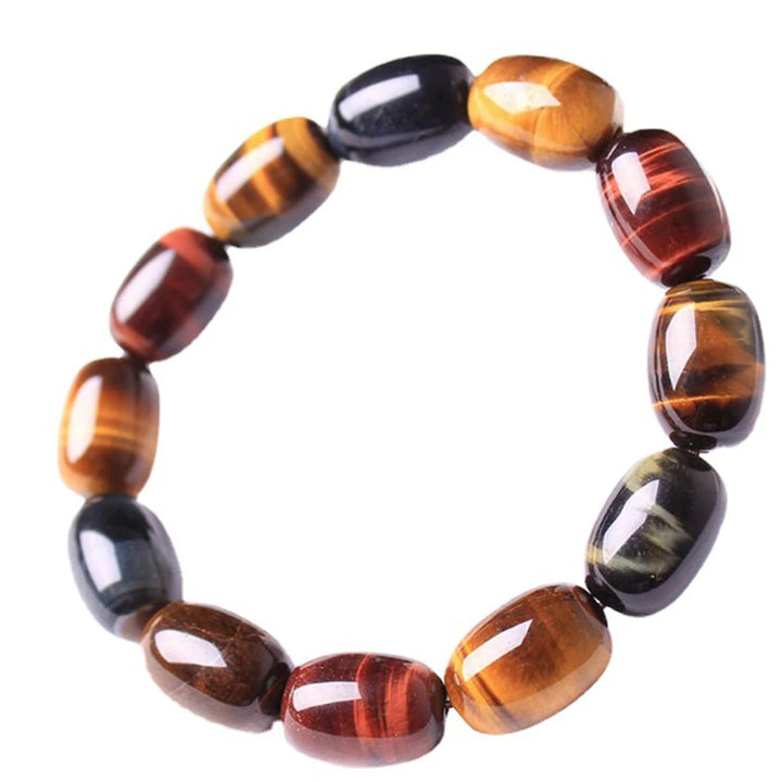 Mixed Color Tiger Eye Beaded Bracelets for Healing