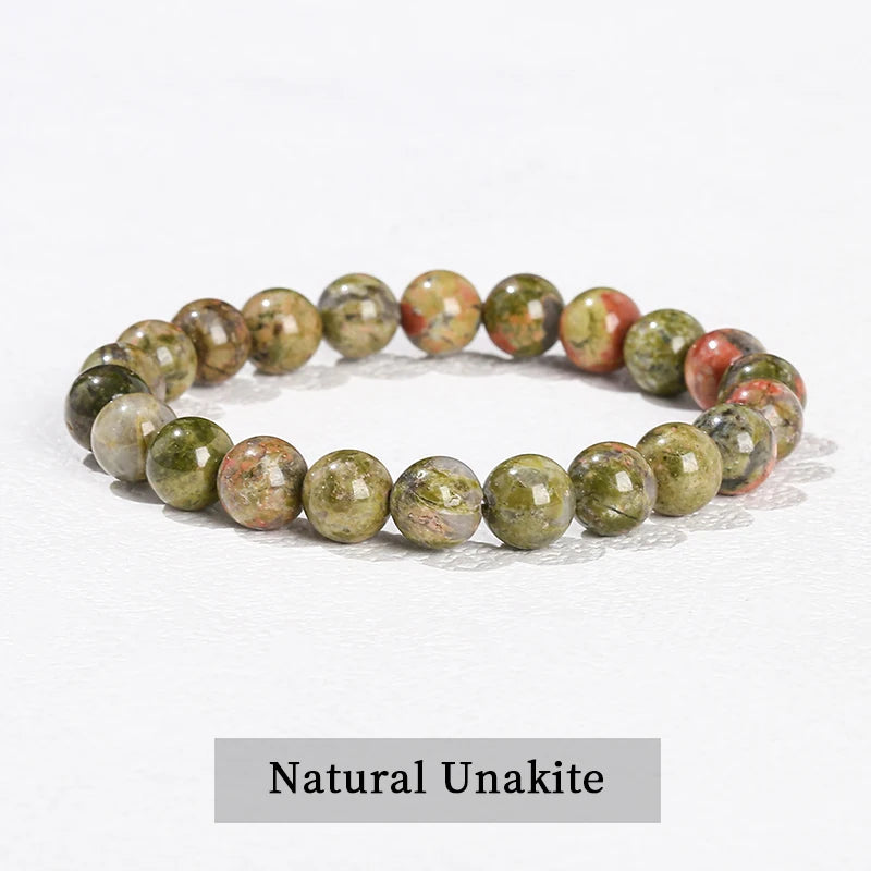 Natural Stone Beaded Bracelet in 30+ Crystal Varieties
